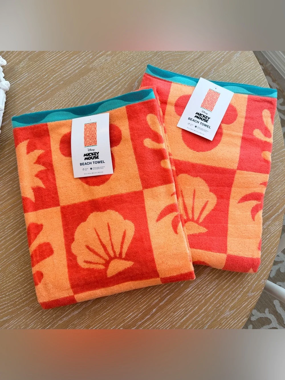 NWT Set of 2 Disney Mickey Mouse Beach Towels from The Big One
